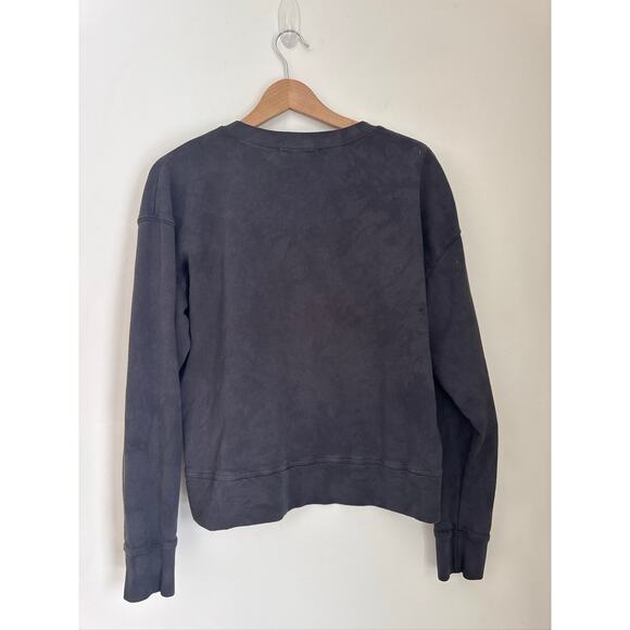 Perfect White Tee Tyler Cotton Crewneck Sweatshirt in Vintage Black-Size S - Picture 7 of 7